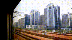 窗外风景素材在路上