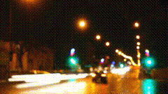 道路灯光唯美素材