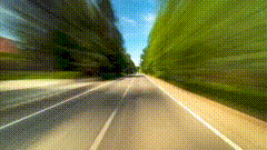 道路穿越效果素材（副驾拍摄)开车注意安全
