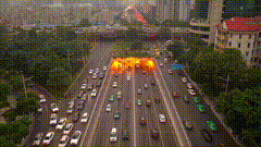 道路车流唯美视频素材广州车流