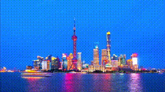 都市上海外滩风景地标建筑