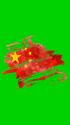 五星红旗迎风飘扬绿布绿布抠像素材素材分享背景素材