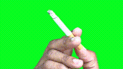 吸烟有害健康绿幕特效素材
