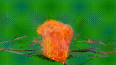 火山爆发绿幕特效素材