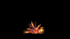 爆炸后火星四射，爆炸素材分享爆炸爆炸影视素材