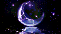 素材分享浪漫梦幻星空剪映素材水中月亮，维美花瓣雨高清