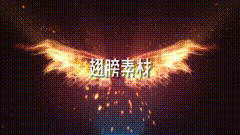 视频素材翅膀天使的翅膀翅膀煽动，粒子飞舞