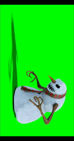 雪人怪物绿布抠像素材绿幕素材