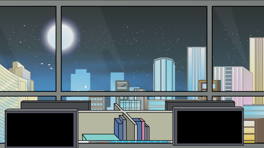 夜晚公司办公区